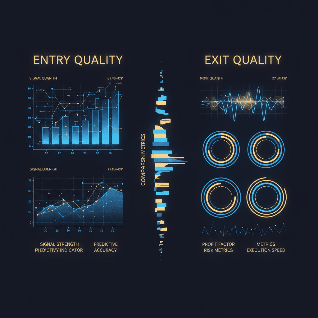 Chart with entry and exit quality scores showing which side needs improvement