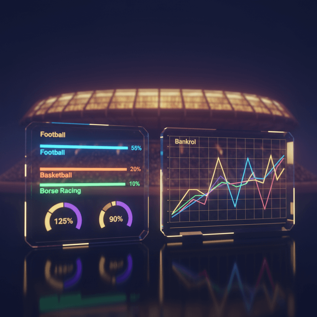 Sports betting dashboard with ROI tracking and bankroll management