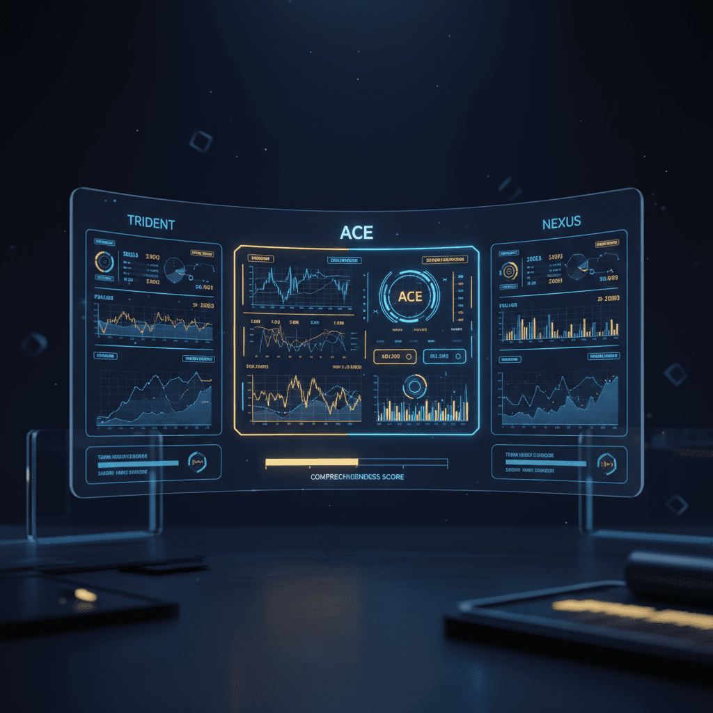 Multiple trading platform logos being compared with ACE highlighted as the winner